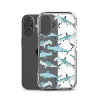 Funda transparente para iPhone® con tiburones martillo