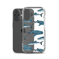 Funda transparente para iPhone® con tiburones ballena