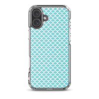 Funda transparente para iPhone® Escamas Sirena Azul