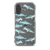 Funda transparente para iPhone® con tiburones martillo