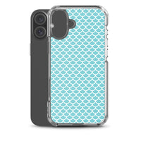 Funda transparente para iPhone® Escamas Sirena Azul