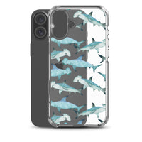 Funda transparente para iPhone® con tiburones martillo