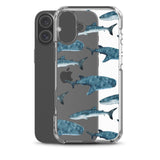 Funda transparente para iPhone® con tiburones ballena