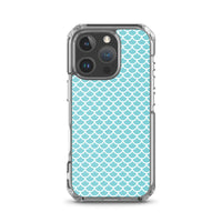 Funda transparente para iPhone® Escamas Sirena Azul