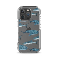 Funda transparente para iPhone® con tiburones ballena