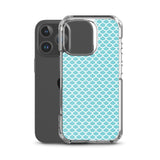 Funda transparente para iPhone® Escamas Sirena Azul