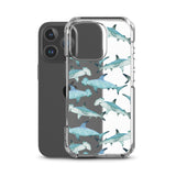 Funda transparente para iPhone® con tiburones martillo