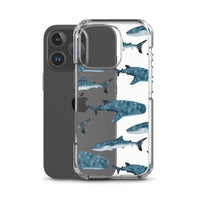 Funda transparente para iPhone® con tiburones ballena