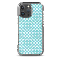 Funda transparente para iPhone® Escamas Sirena Azul