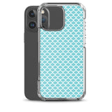 Funda transparente para iPhone® Escamas Sirena Azul