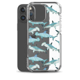 Funda transparente para iPhone® con tiburones martillo