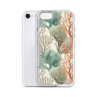 Funda transparente para iPhone® con estampado de coral colores claros - El Rincón del Buzo