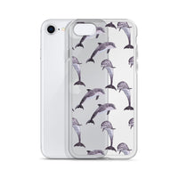 Funda transparente para iPhone® delfines