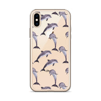 Funda transparente para iPhone® delfines