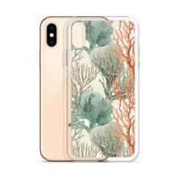 Funda transparente para iPhone® con estampado de coral colores claros - El Rincón del Buzo