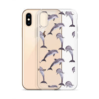 Funda transparente para iPhone® delfines