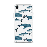 Funda transparente para iPhone® con tiburones ballena