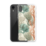 Funda transparente para iPhone® con estampado de coral colores claros - El Rincón del Buzo