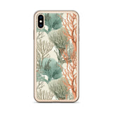 Funda transparente para iPhone® con estampado de coral colores claros - El Rincón del Buzo