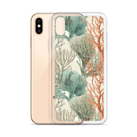 Funda transparente para iPhone® con estampado de coral colores claros - El Rincón del Buzo