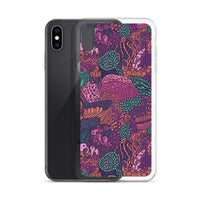 Funda transparente para iPhone® con estampado de coral morado - El Rincón del Buzo