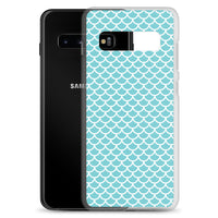 Funda transparente para Samsung® Escamas Sirena Azul