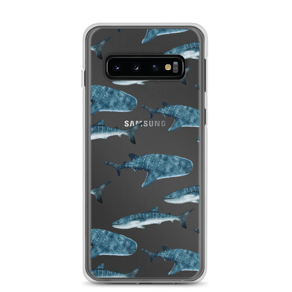 Funda transparente para Samsung® con tiburones ballena