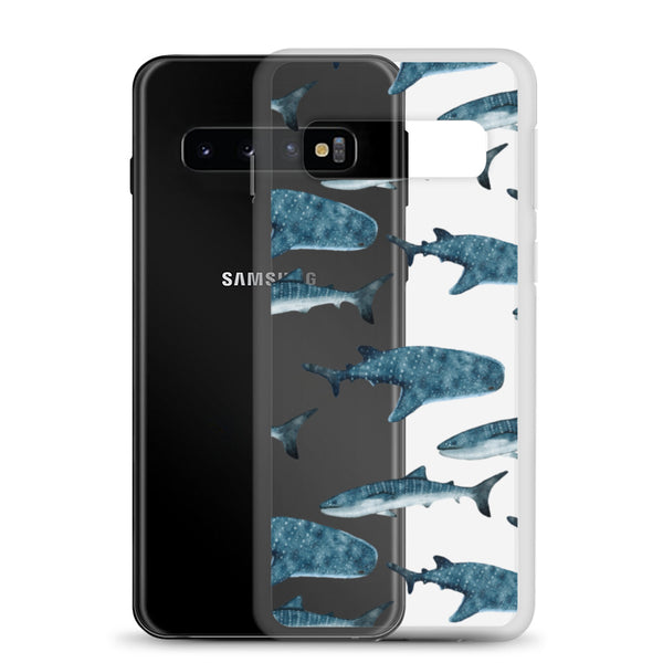 Funda transparente para Samsung® con tiburones ballena