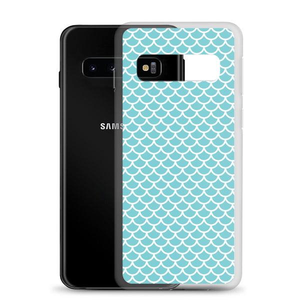 Funda transparente para Samsung® Escamas Sirena Azul