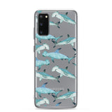 Funda transparente para Samsung® con tiburones martillo
