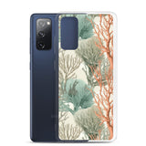 Funda transparente para Samsung® con estampado de coral colores claros - El Rincón del Buzo