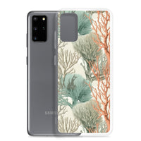 Funda transparente para Samsung® con estampado de coral colores claros - El Rincón del Buzo