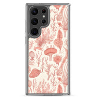 Funda transparente para Samsung® con estampado de coral Rojo