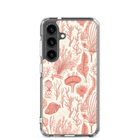 Funda transparente para Samsung® con estampado de coral Rojo