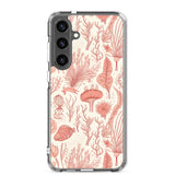 Funda transparente para Samsung® con estampado de coral Rojo