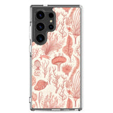 Funda transparente para Samsung® con estampado de coral Rojo