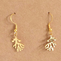 Pendientes Dorados Coral