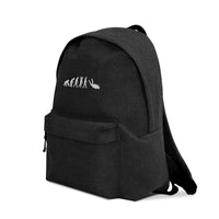 Mochila bordada gris oscura evolución de un buceador