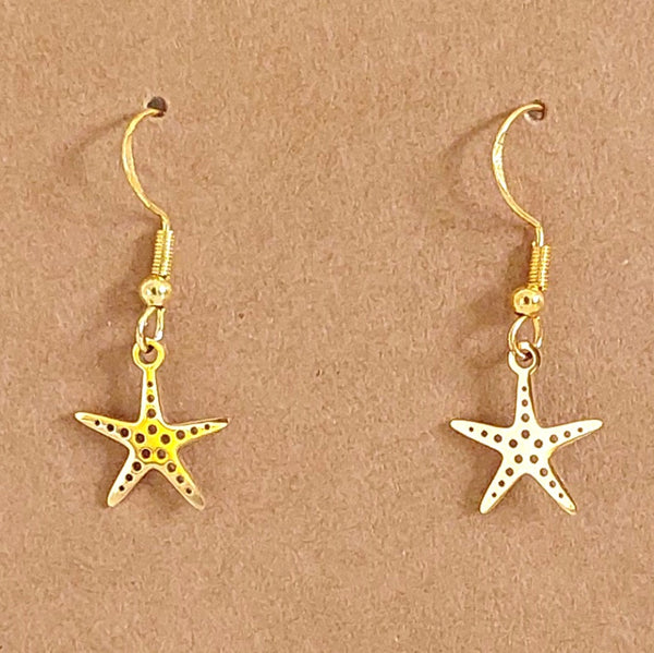 Pendientes Dorados Estrella de Mar