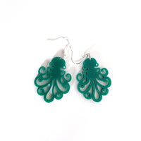 Pendientes Grandes Pulpo Verde