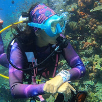 Braga de cuello estampado de coral morado