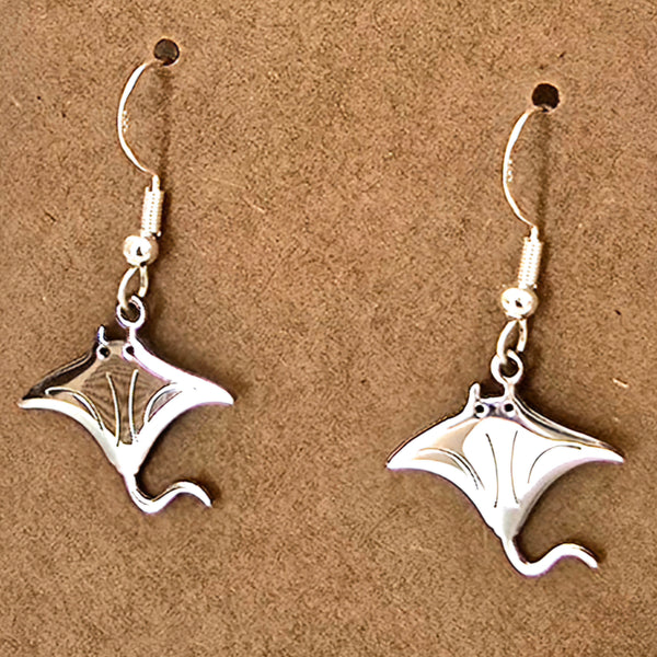 Pendientes Plateados Manta