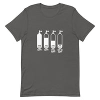 Camiseta Botellas de Buceo - Colores oscuros, silueta blanca