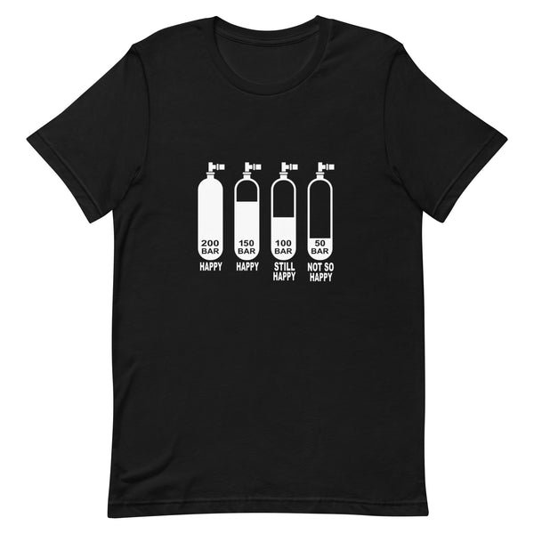 Camiseta Botellas de Buceo - Colores oscuros, silueta blanca