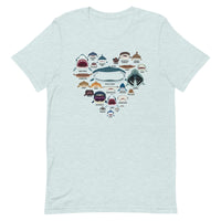 Camiseta Especies de Tiburón Colores Claros