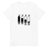 Camiseta Botellas de Buceo - colores claros, silueta negra