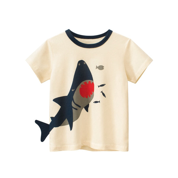 Camiseta Infantil Tiburón Color Blanco - El Rincón del Buzo