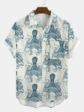 Camisa manga corta estampado de pulpos - El Rincón del Buzo