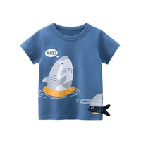 Camiseta Infantil Tiburón Color Azul - El Rincón del Buzo
